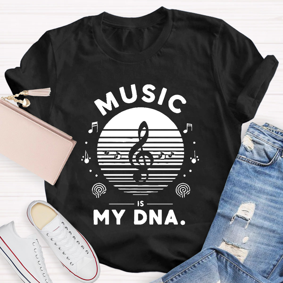 Music Is My Dna Teacher T-Shirt