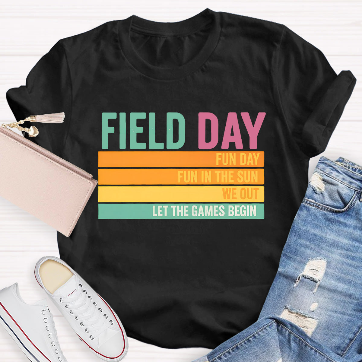 Field Day Let The Game Begin Teacher T-Shirt