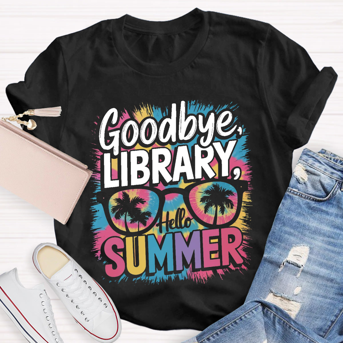 Goodbye Library Hello Summer Teacher T-Shirt