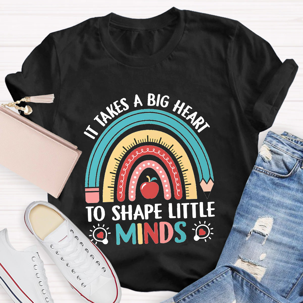 It Takes A BIg Heart Teacher T-Shirt