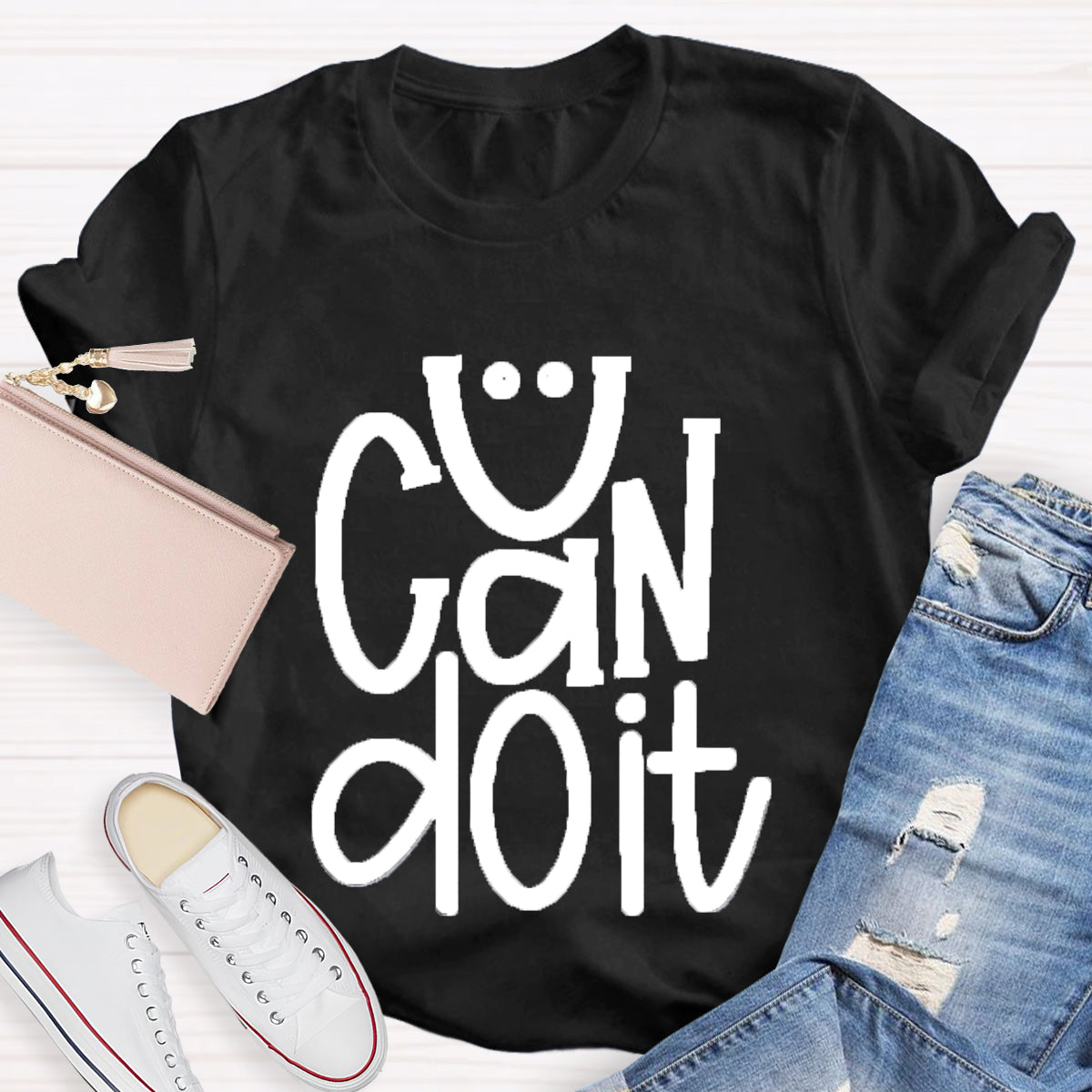 Can Do It Smile Teacher T-Shirt