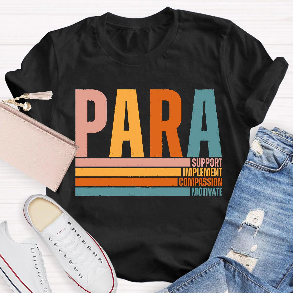 Support And Motivate Teacher T-Shirt