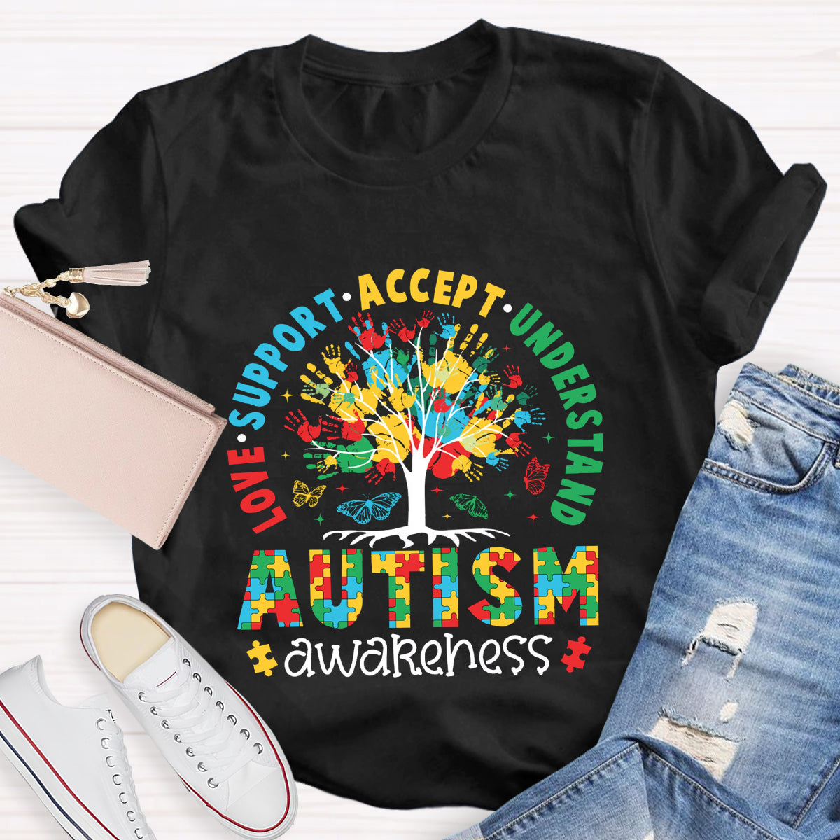 Love Support Accept Understand Teacher T-Shirt