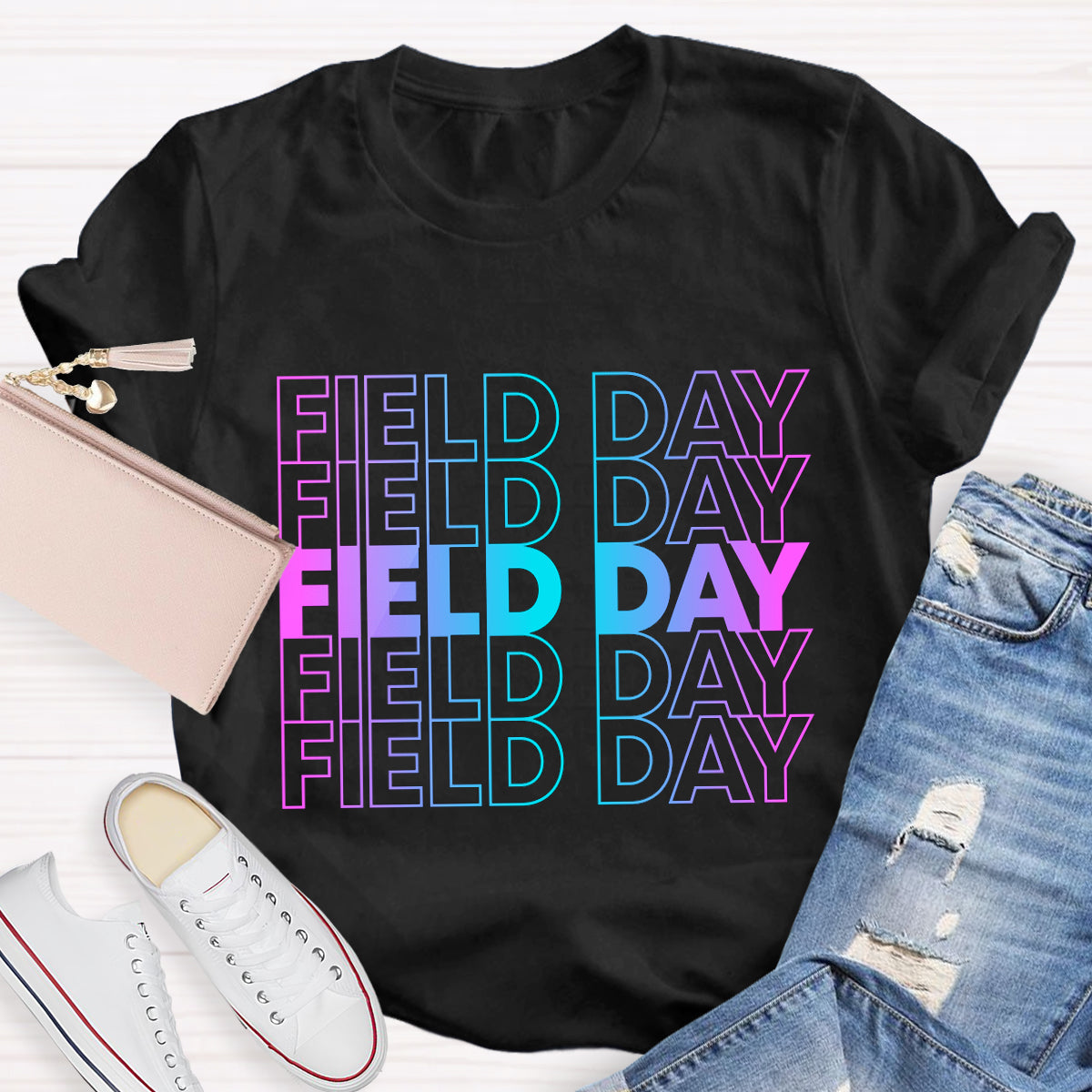 Field Day Blue Teacher T-Shirt