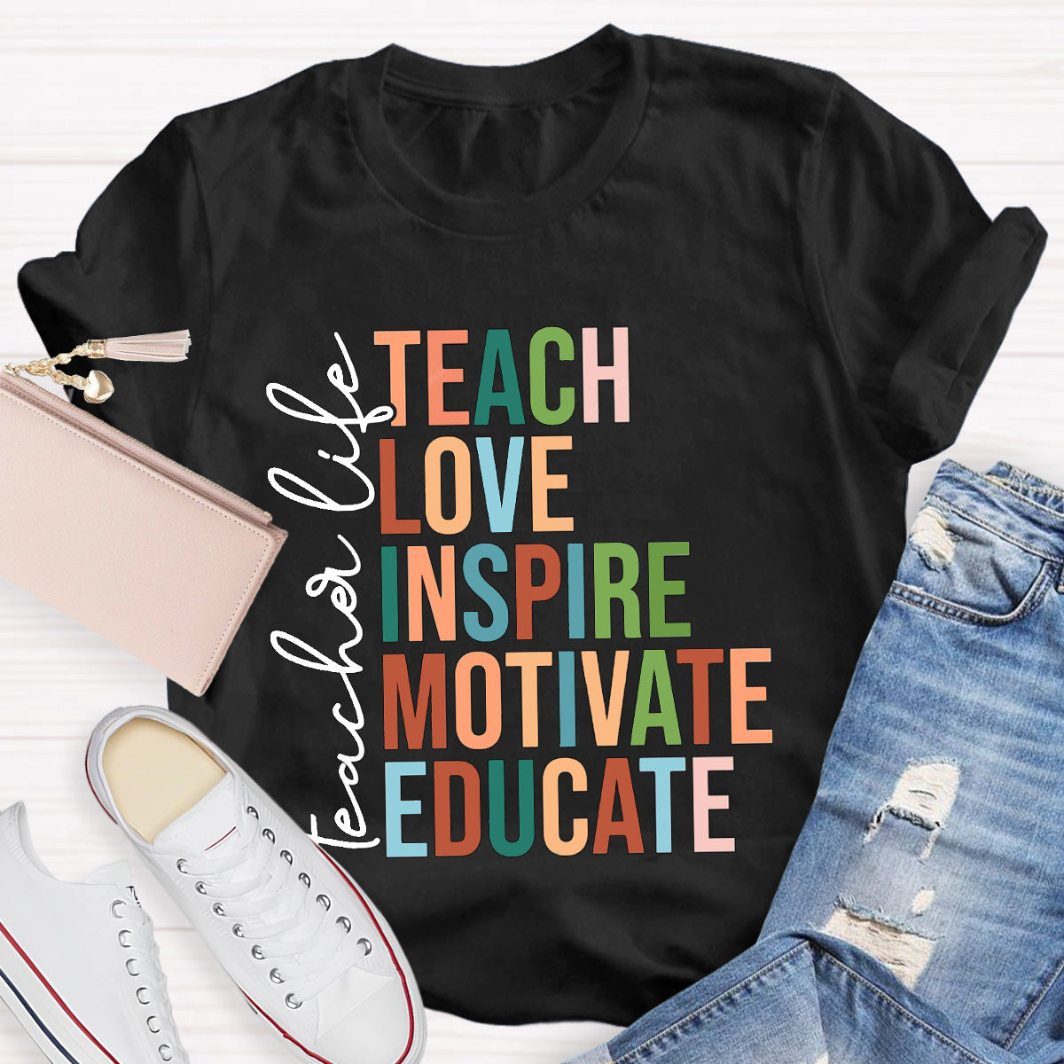 Teach Love Inspire Teacher T-Shirt