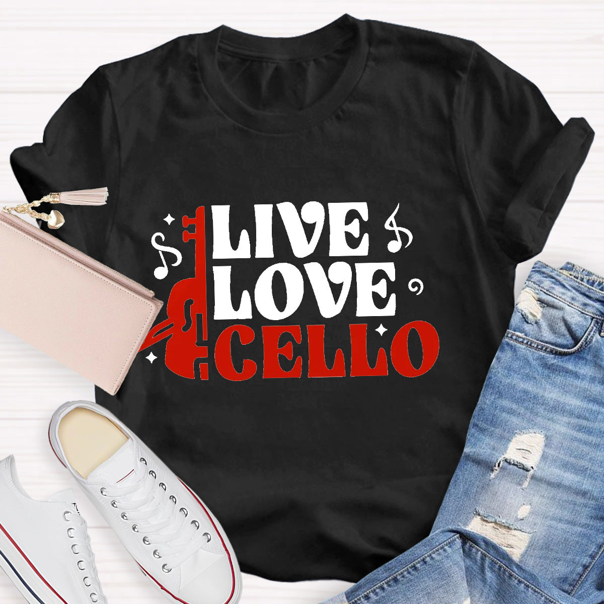 Live Love Cello Teacher T-Shirt