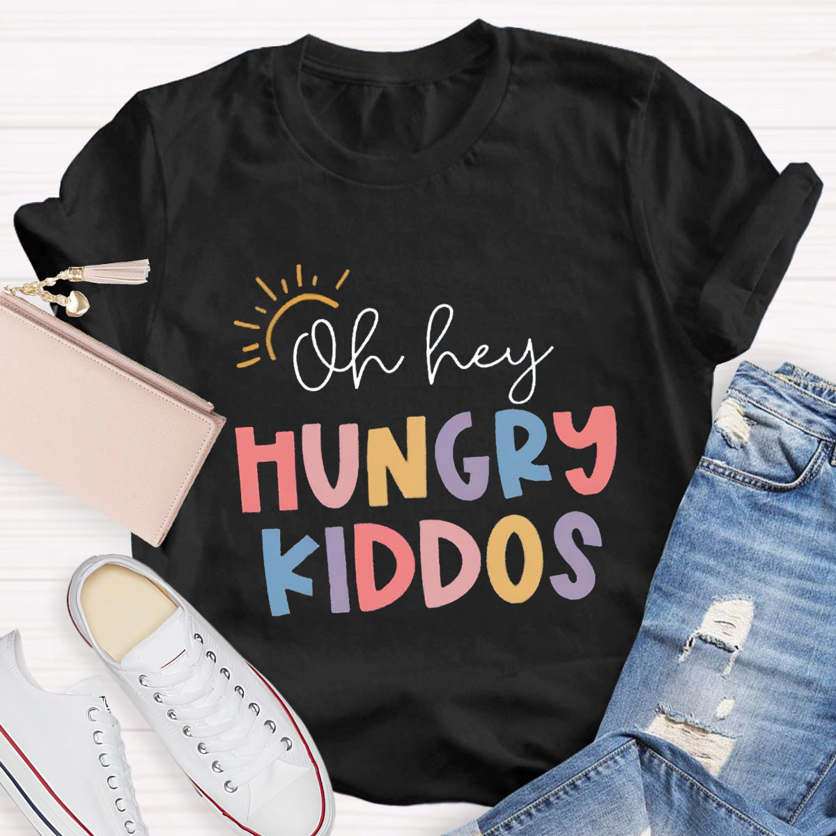 Oh Hey Hungry Kiddos Teacher T-Shirt