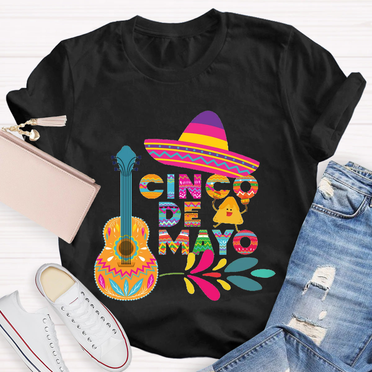 Cinco De Mayo Guitar Teacher T-Shirt