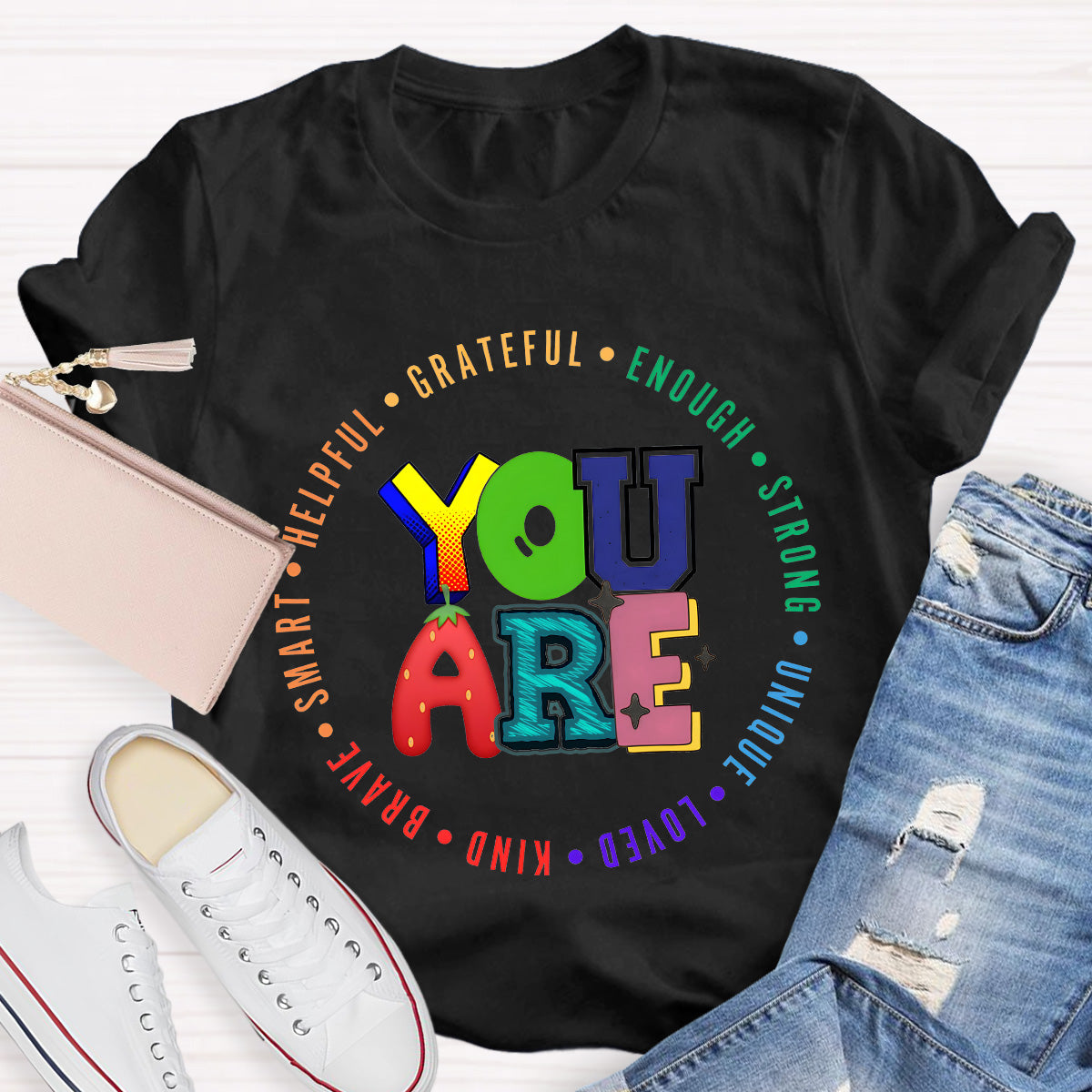 You Are Grateful Strong Enough Teacher T-Shirt