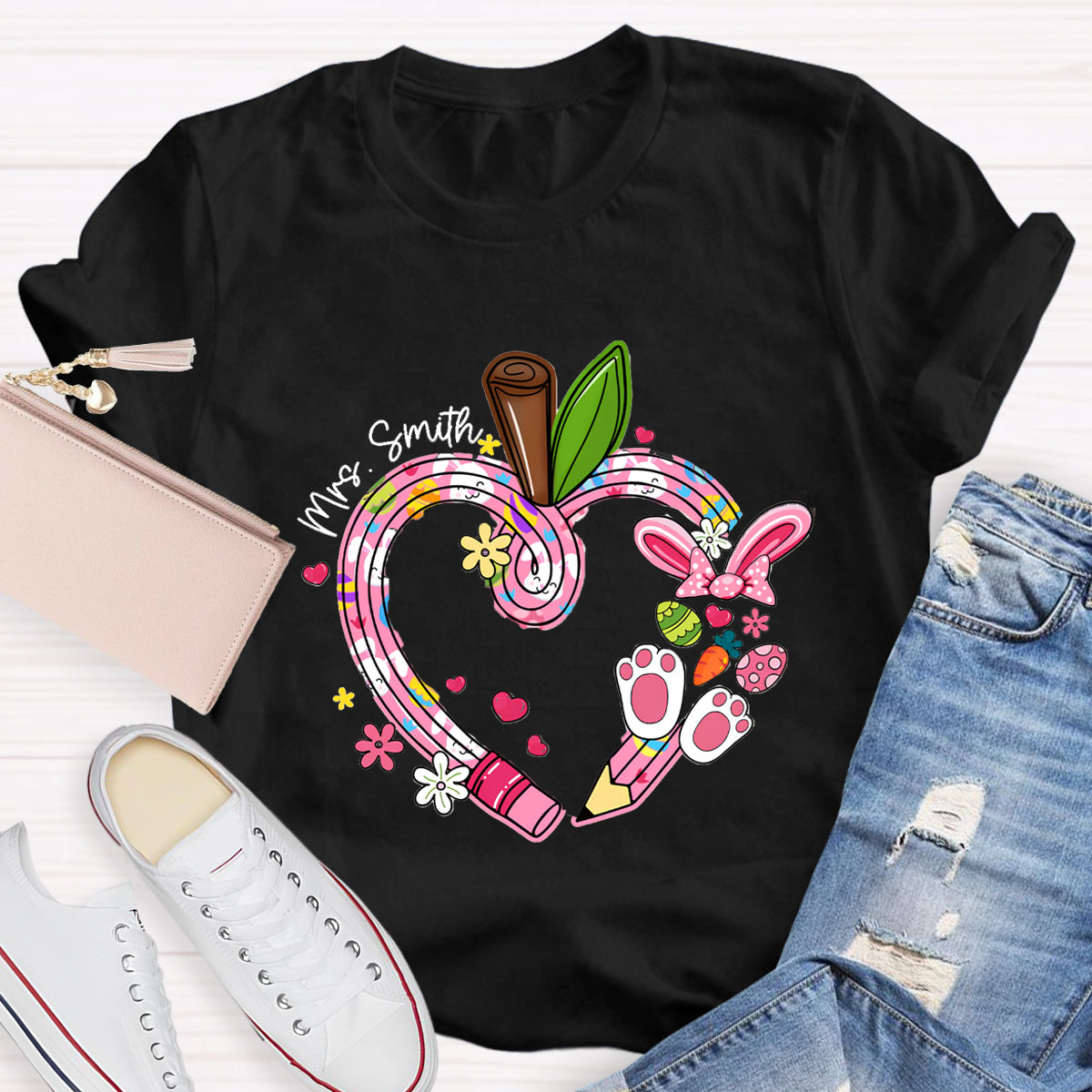 Personalized Name Easter Bunny T-Shirt