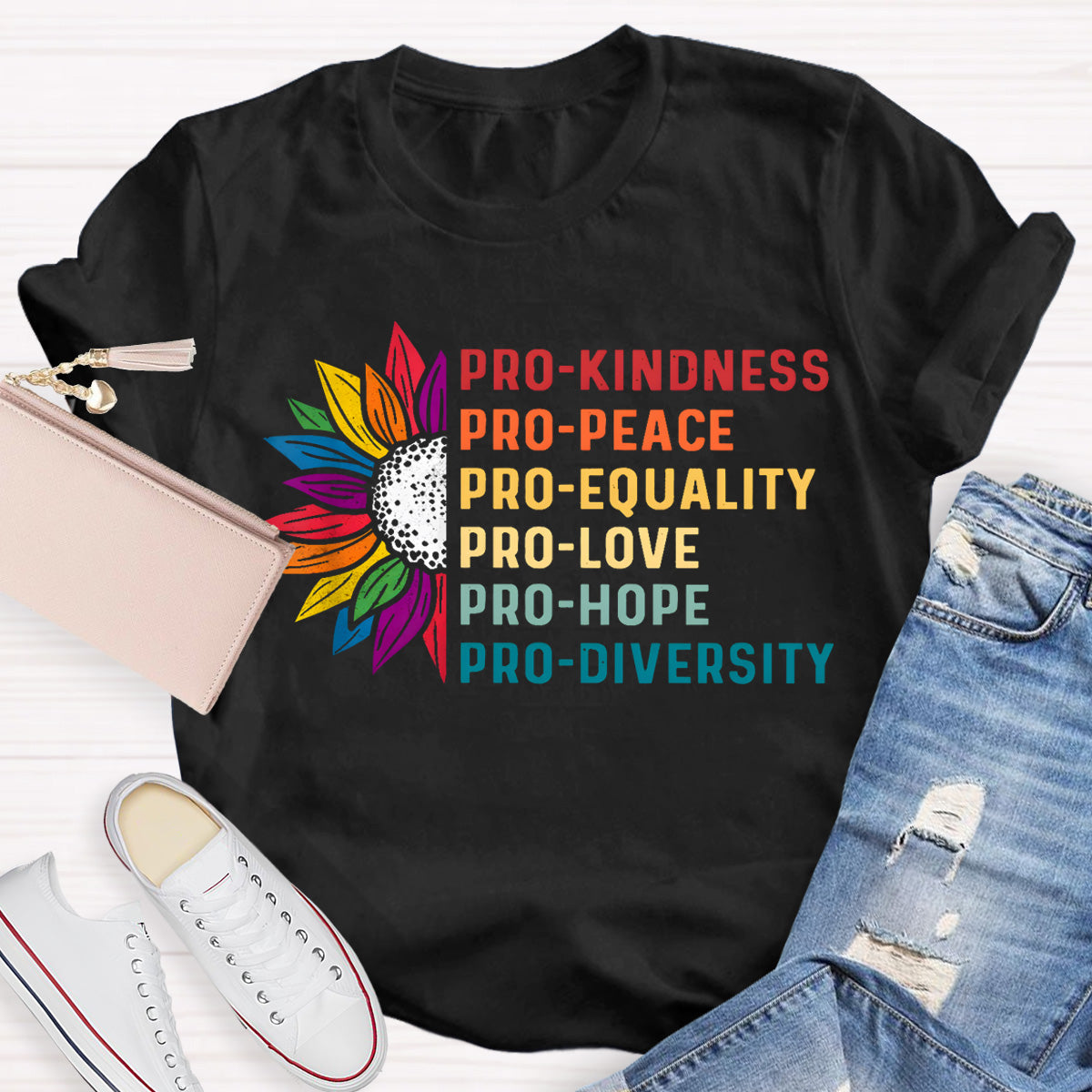 Pro Kindness Pro Hope Teacher T-Shirt