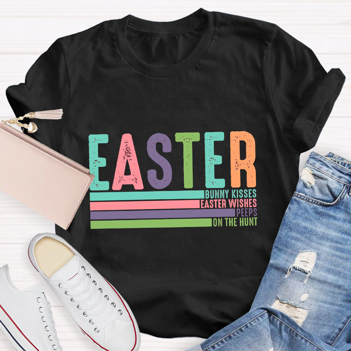 Bunny Kisses Teacher T-Shirt