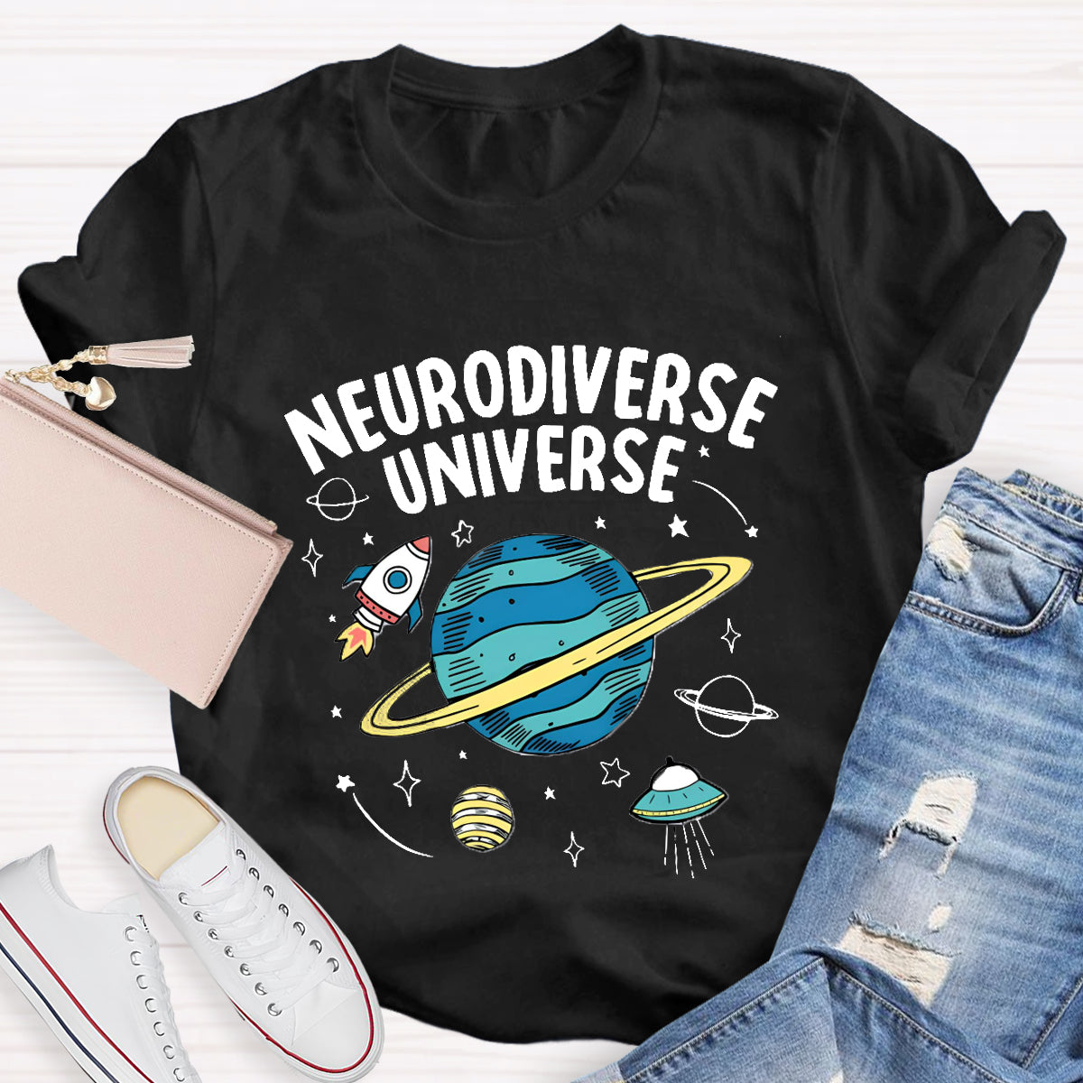Neurodiverse Universe Teacher T-Shirt