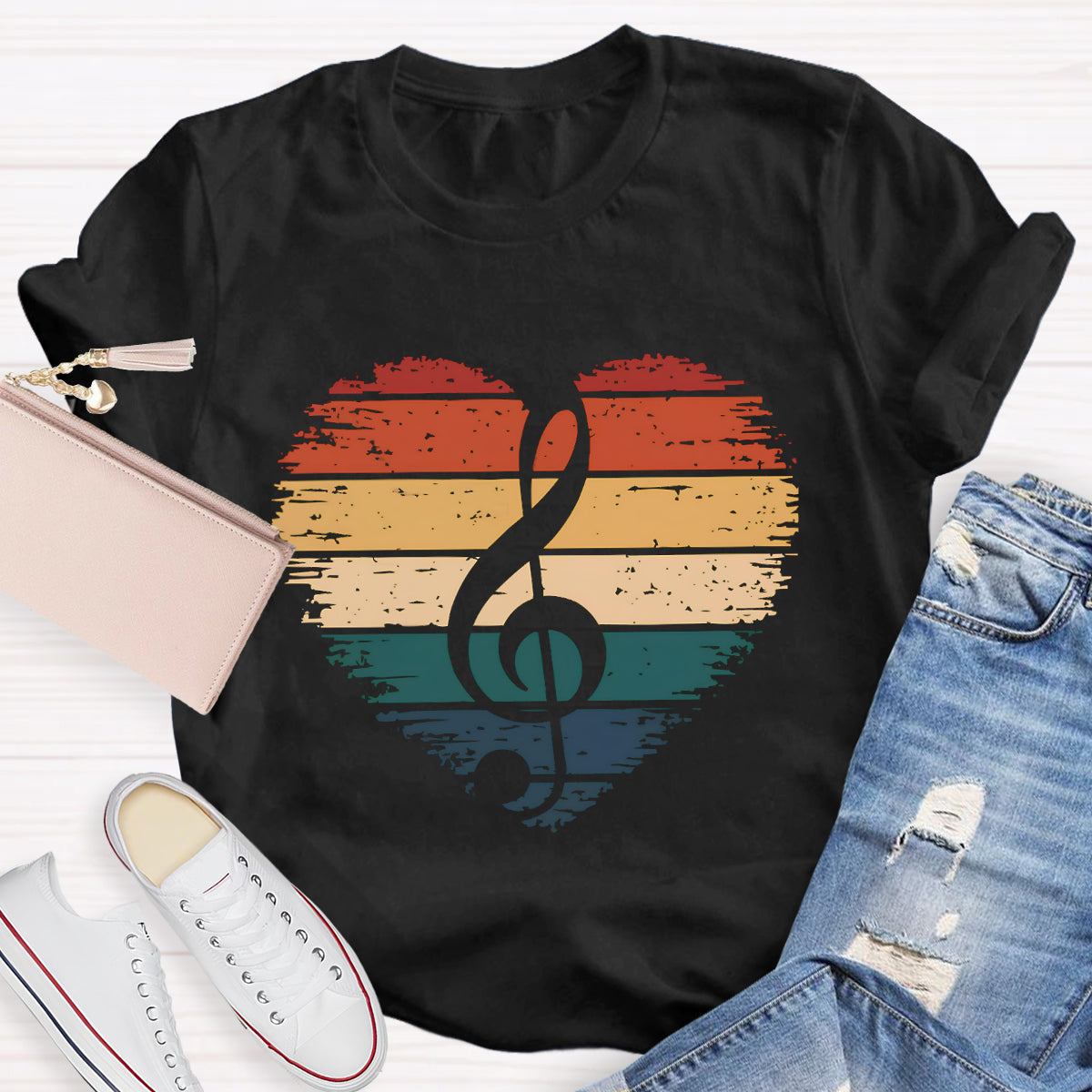 Rainbow Music Teacher T-Shirt