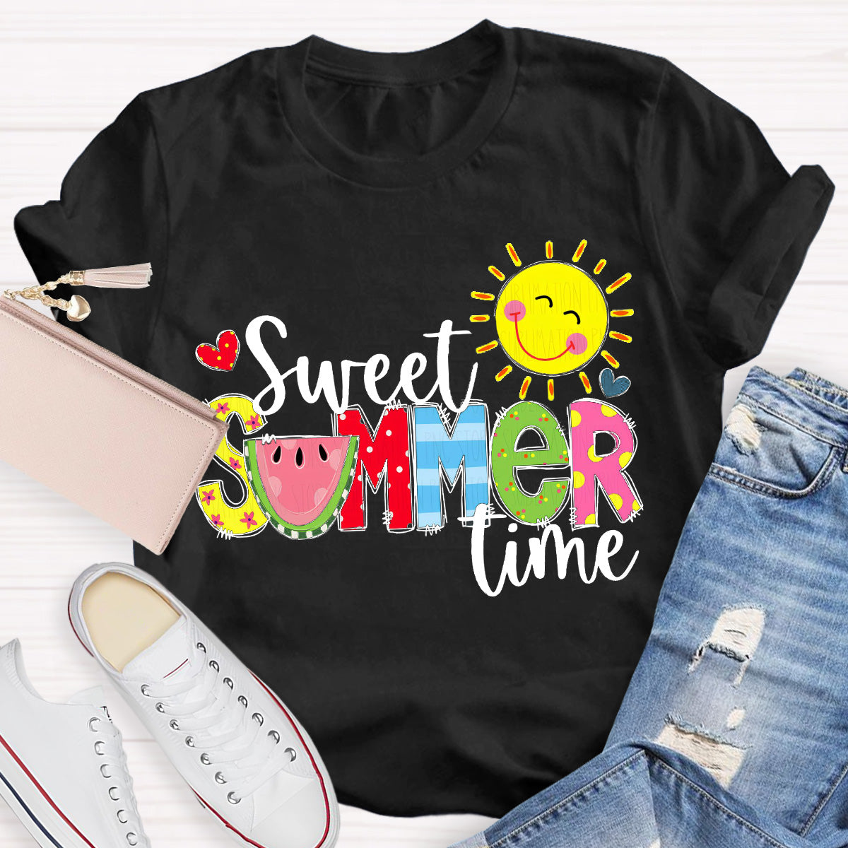 Sweet Summer Time Sunny Teacher T-Shirt