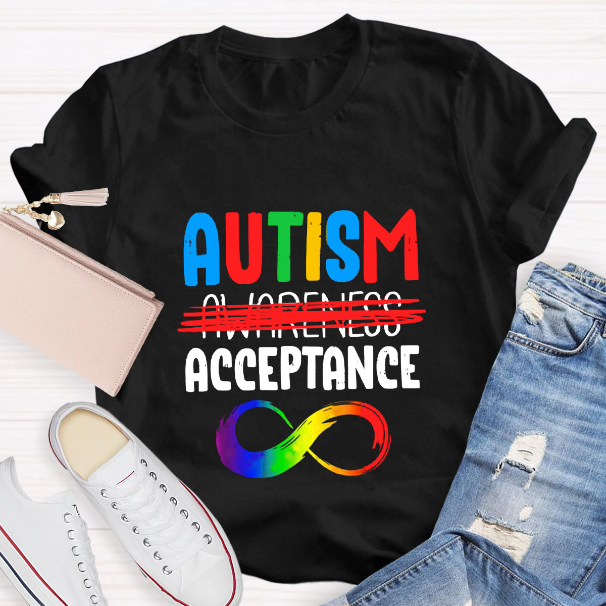Autism Acceptance Infinity Symbol T-Shirt