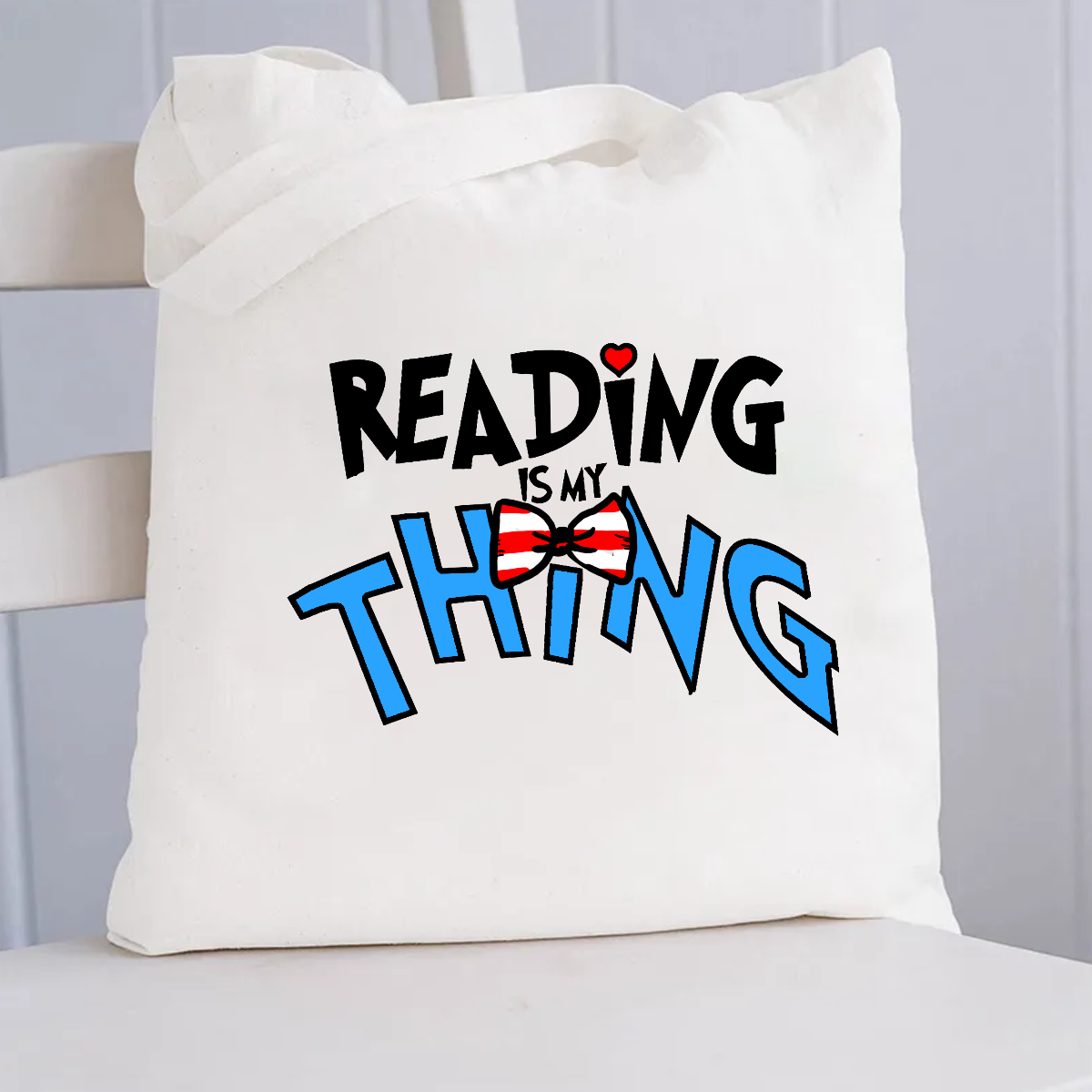 Reading Is My Thing Teacher Canvas Tote Bag