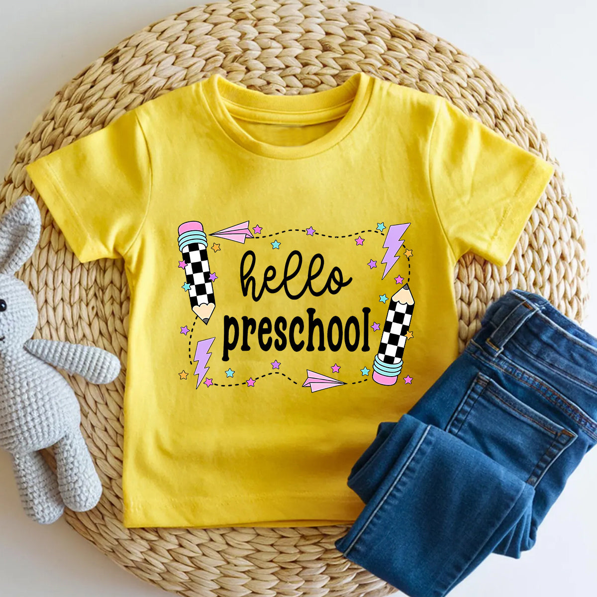 Personalized Grade Hello Preschool Ready Toddler T-shirts