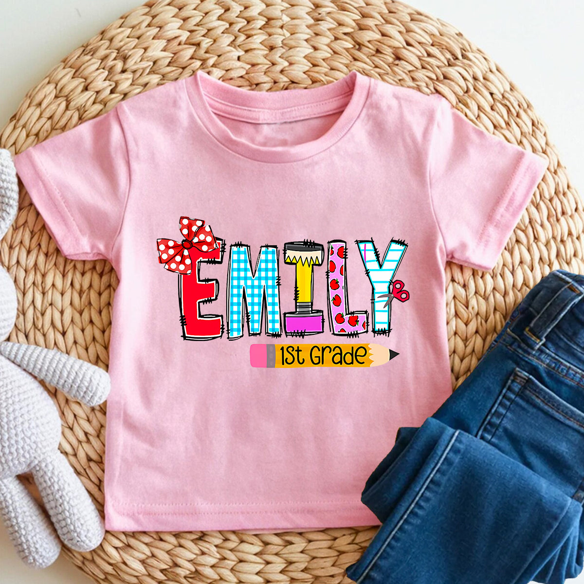 Personalized Name And Grade I'M Ready To Learn Toddler T-shirts