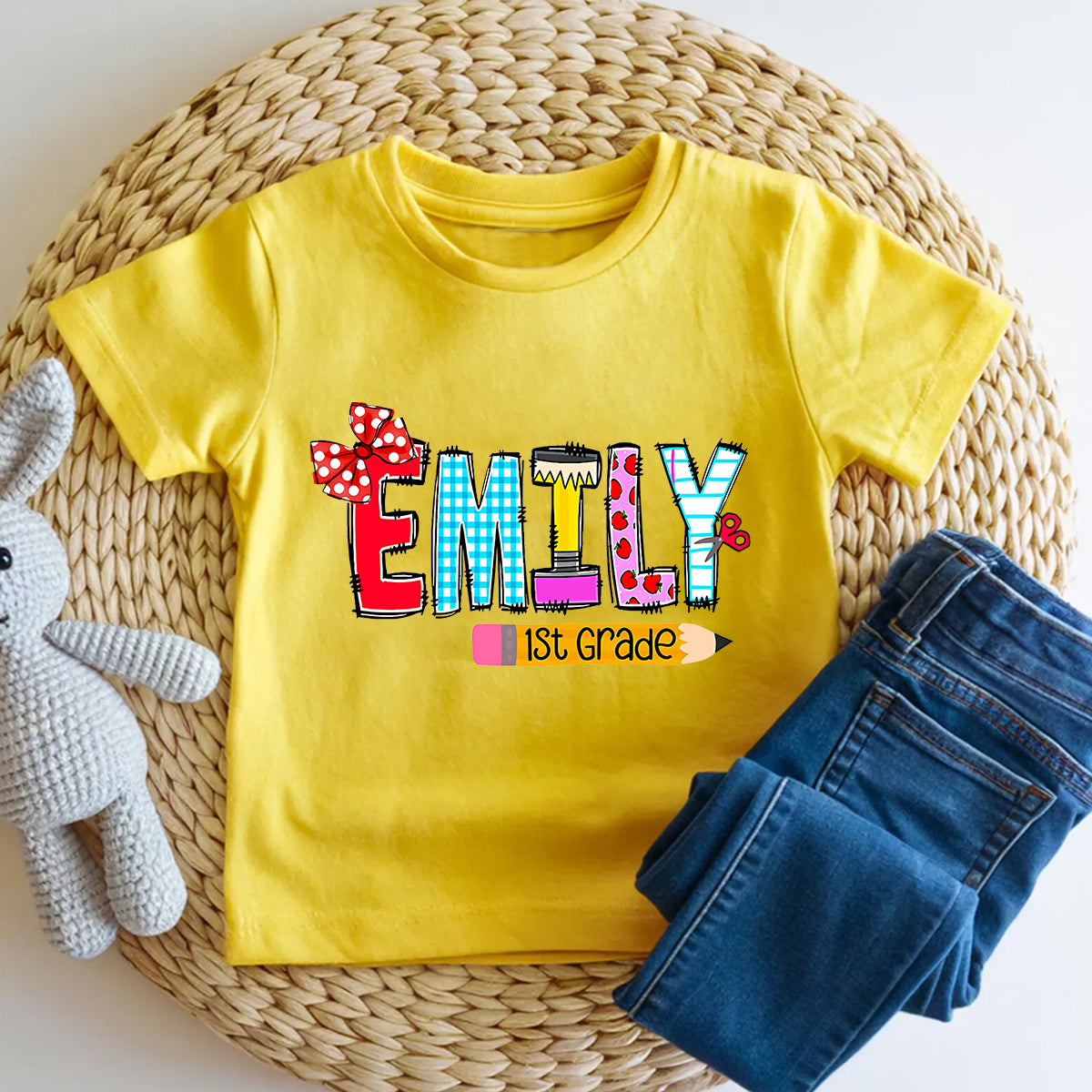 Personalized Name And Grade I'M Ready To Learn Toddler T-shirts