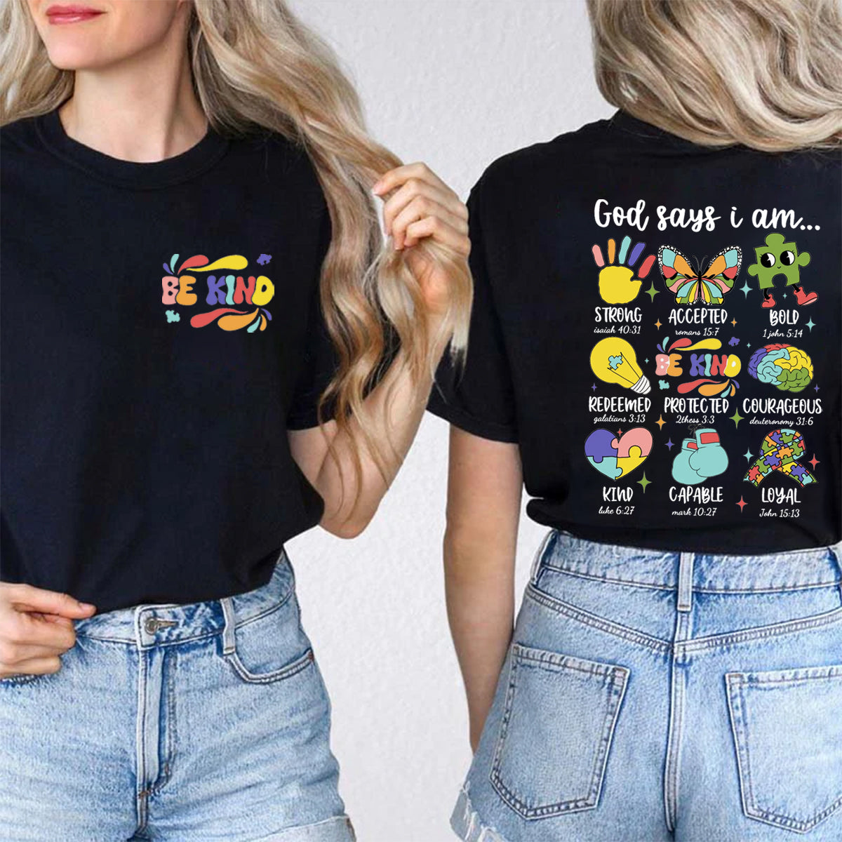 God Says Be Kind Double Printed T-shirt