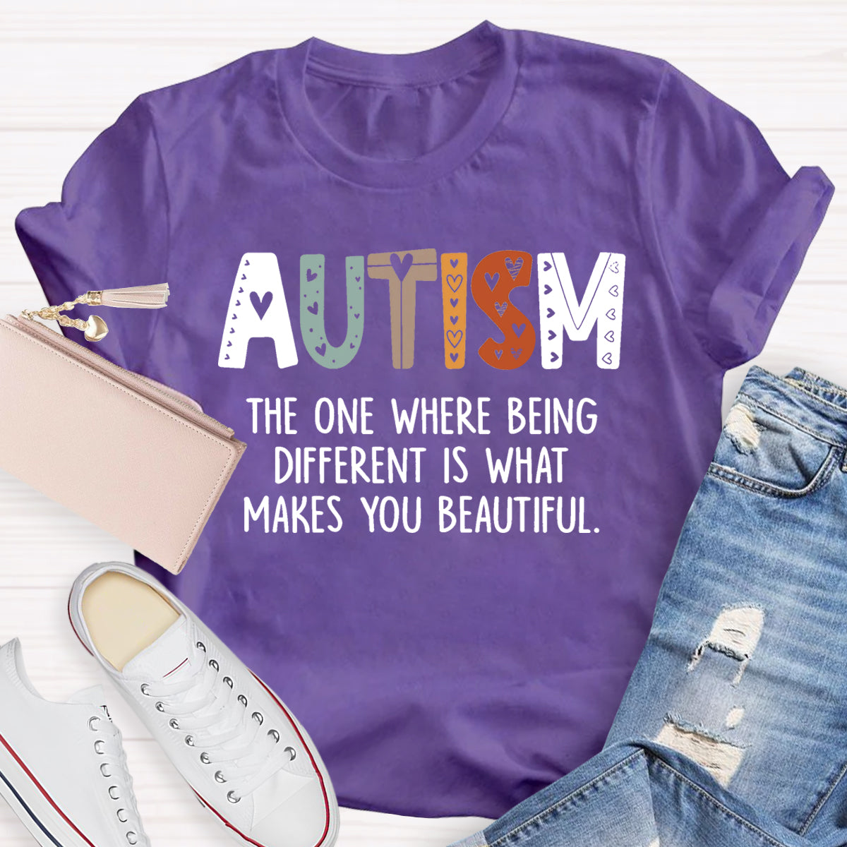 Autism The One Where Being Different Is What Make You Beautiful T-Shirt