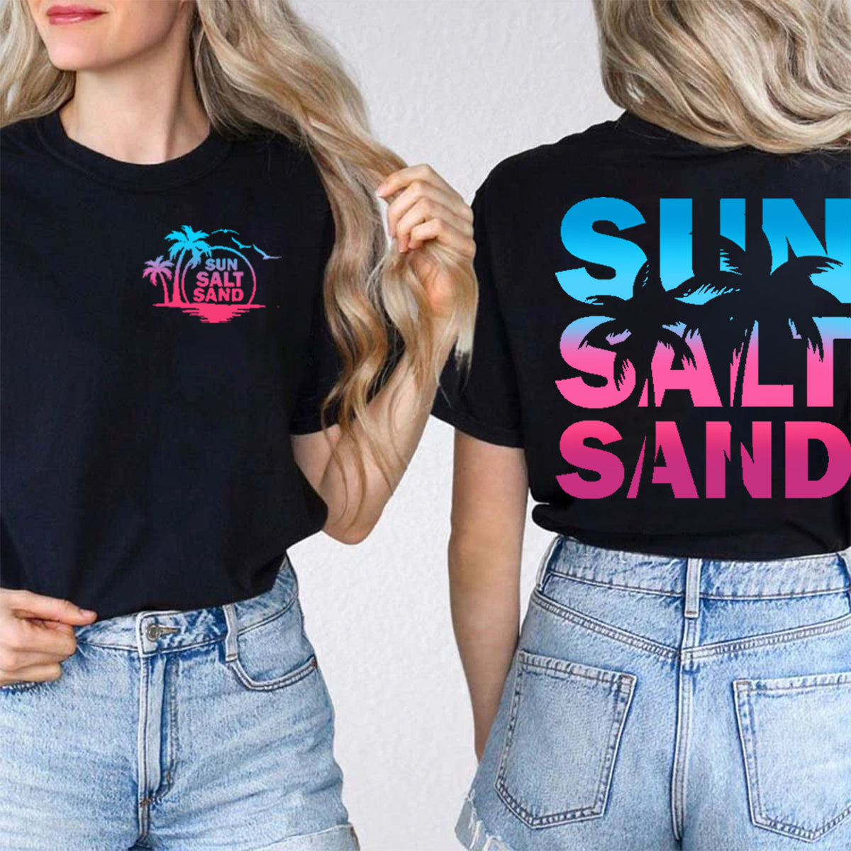 Sun Salt Sand Double Printed T-shirt