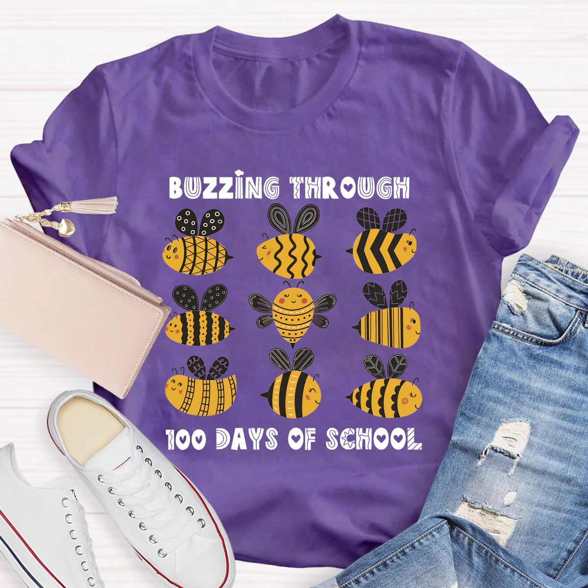 Buzzing Through 100 Days Of School T-Shirt