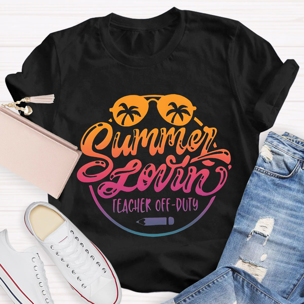 Summer Lovin Teacher Off Duty Teacher T-Shirt