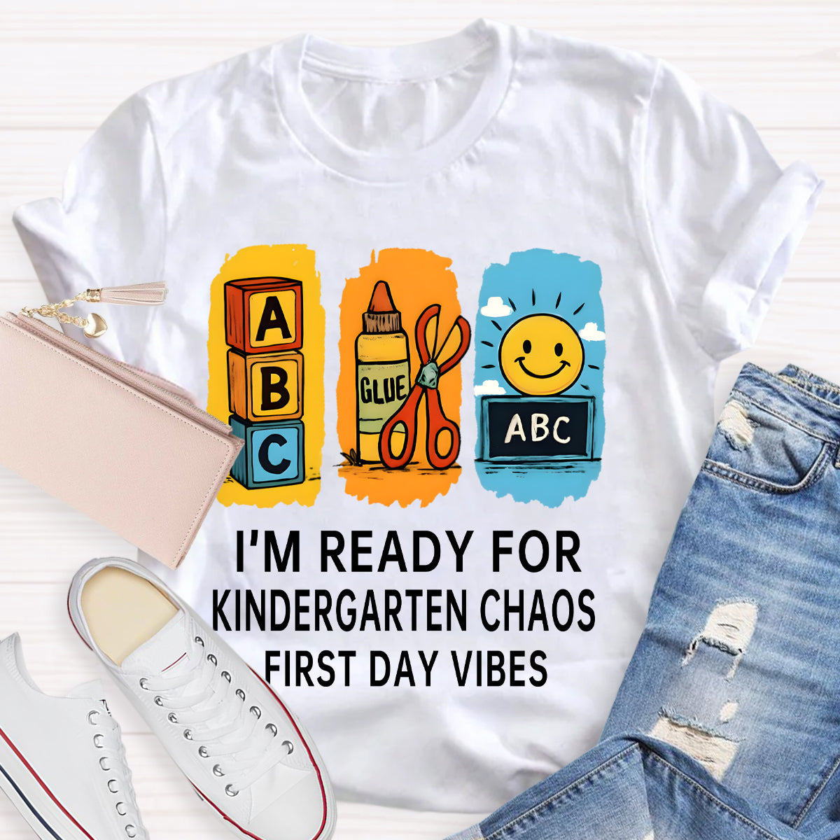 Personalized Grade I'm Ready For Kindergarten Chaos First Day Vines T-shirt