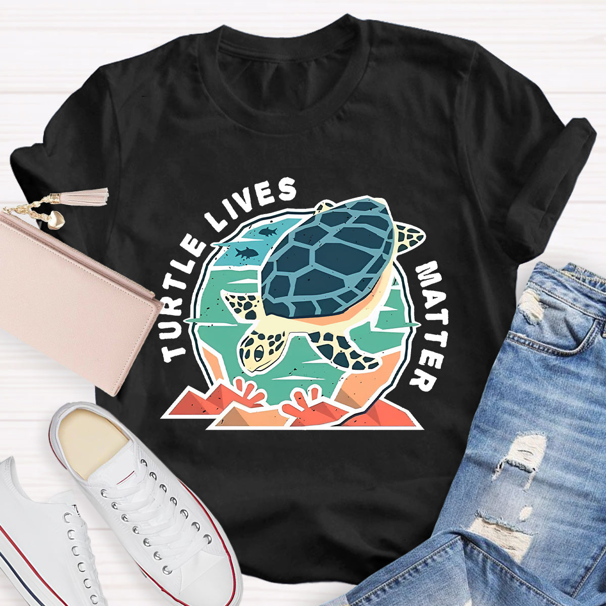 Turtle Lives Matter Teacher T-Shirt