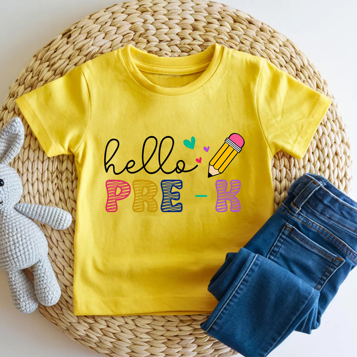 Personalized Grade Hello Pre-K Ready For Fun Toddler T-shirts