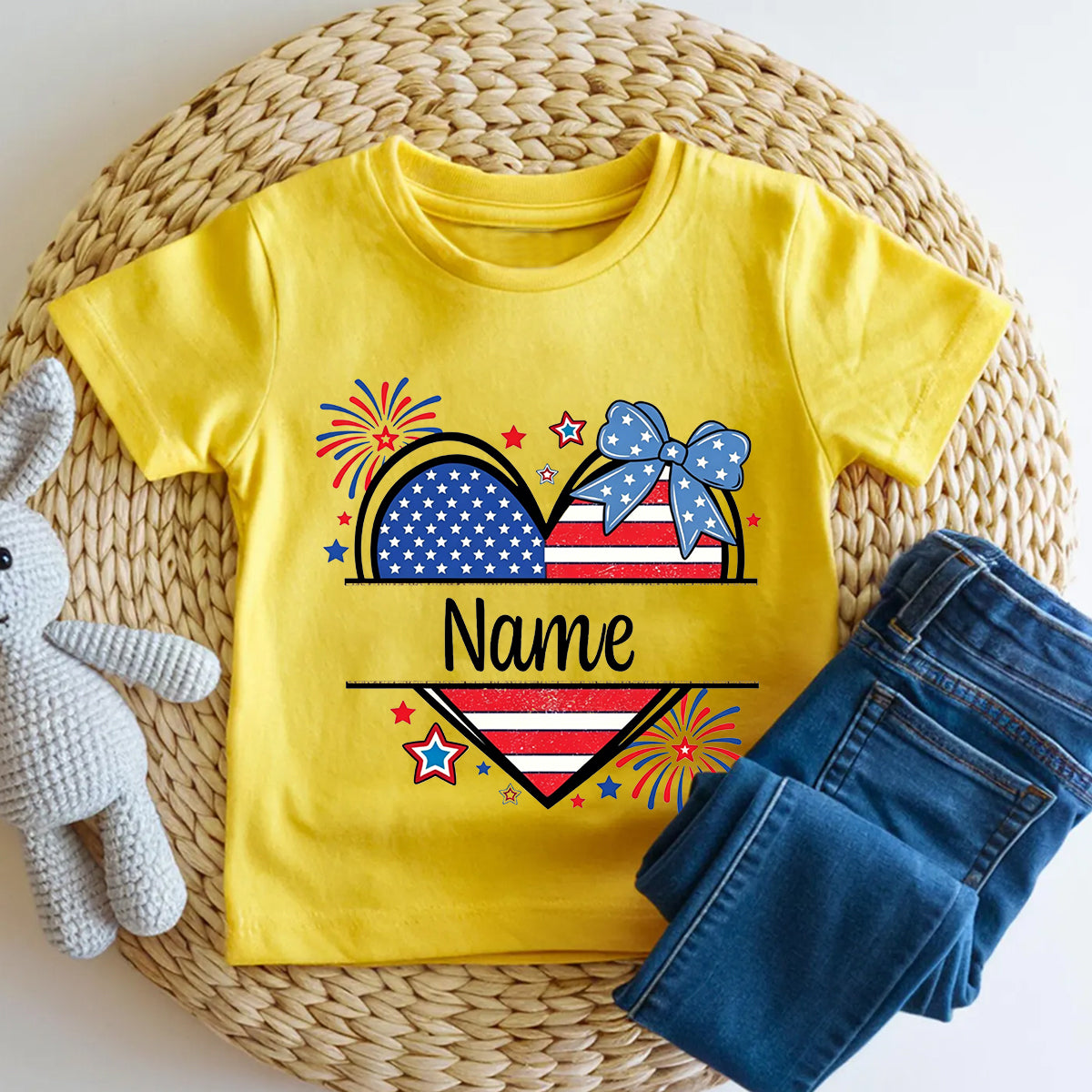 Personalized Name Kindergarten Patriotic And Proud Toddler T-shirts