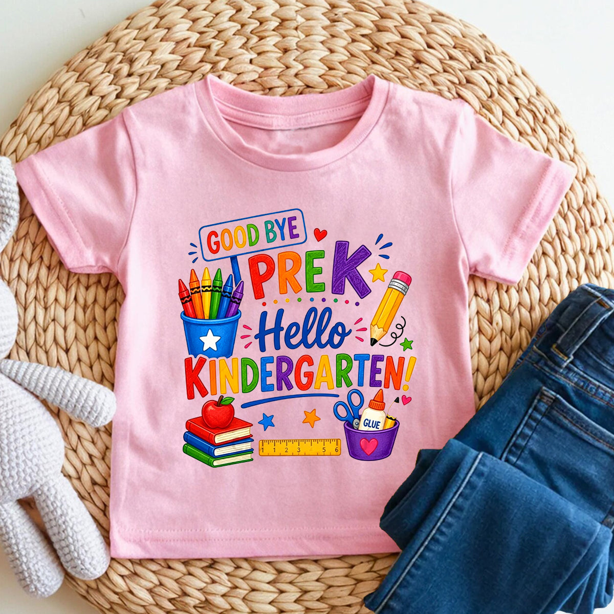 Personalized Grade Good Bye Prek Hello Kindergarten Toddler T-shirts