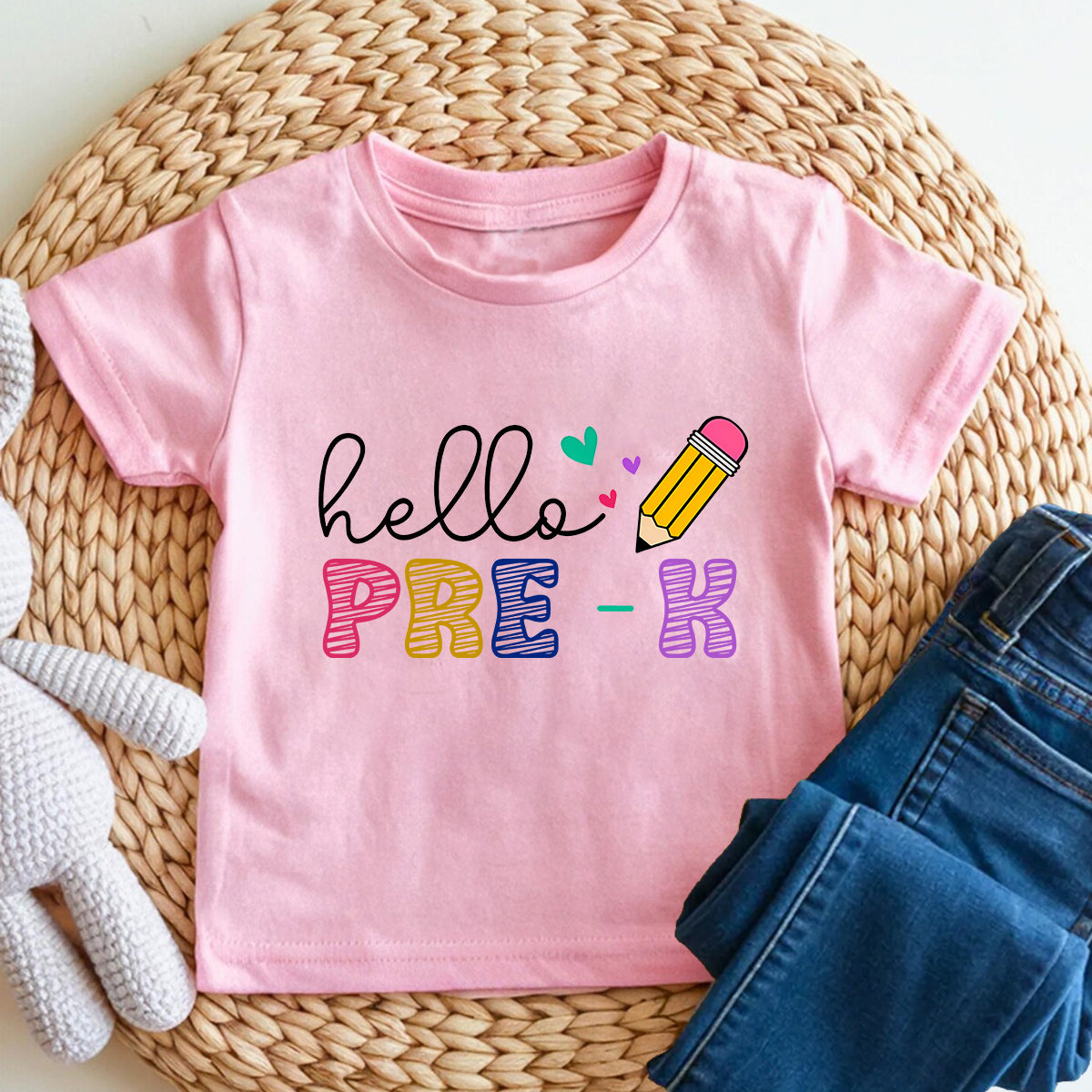 Personalized Grade Hello Pre-K Ready For Fun Toddler T-shirts