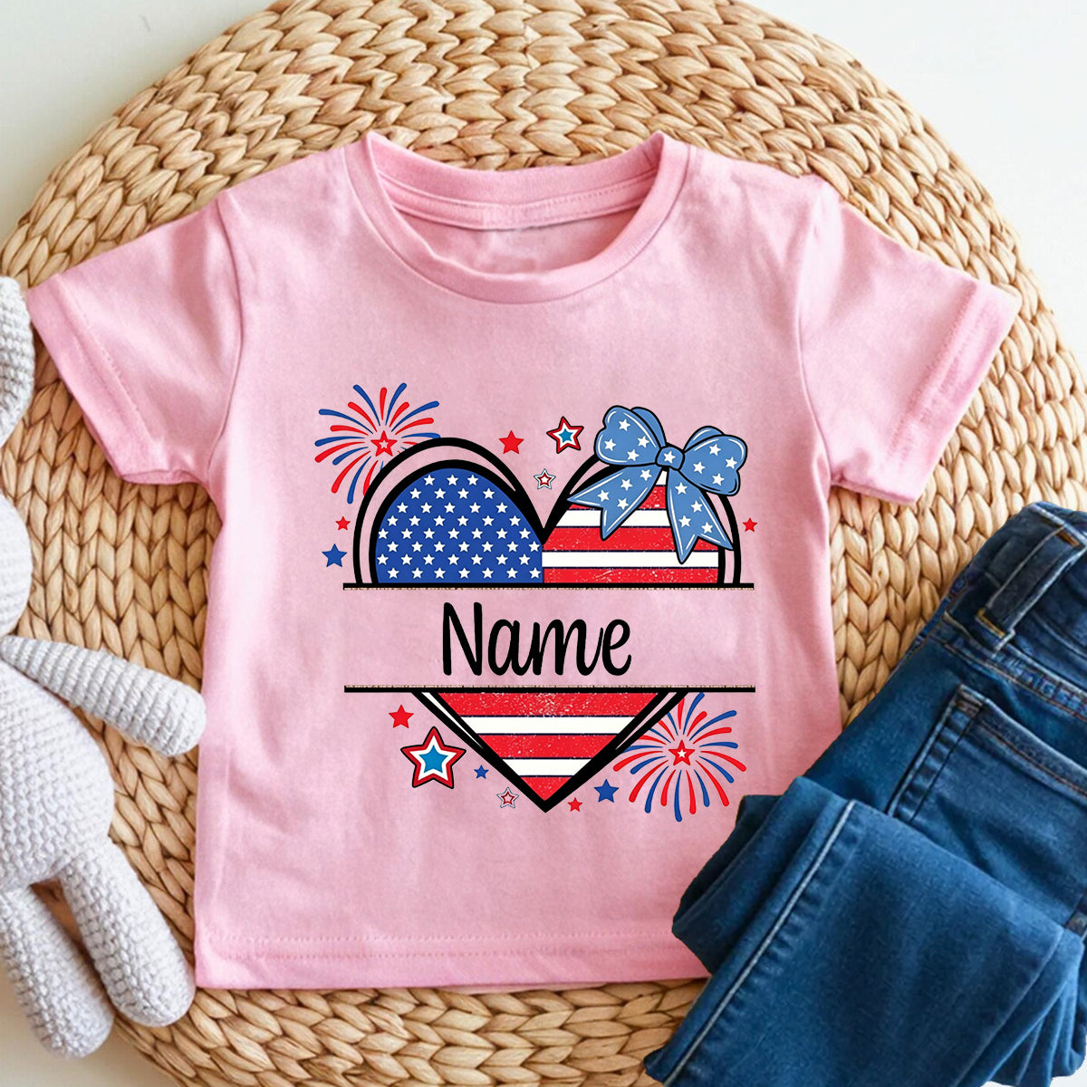 Personalized Name Kindergarten Patriotic And Proud Toddler T-shirts