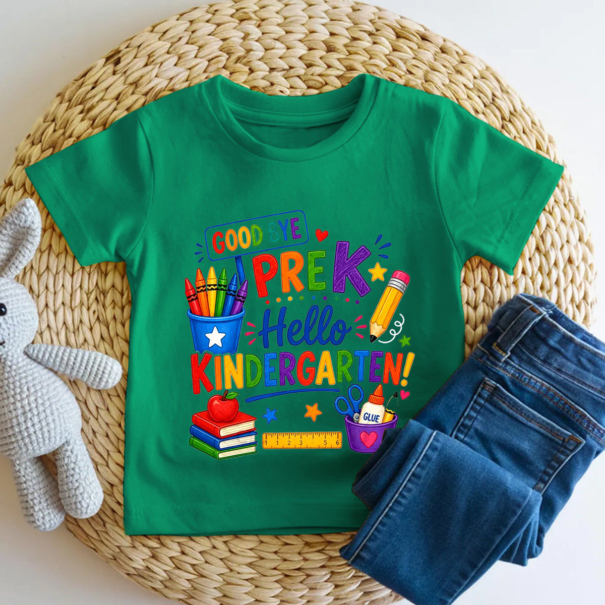 Personalized Grade Good Bye Prek Hello Kindergarten Toddler T-shirts
