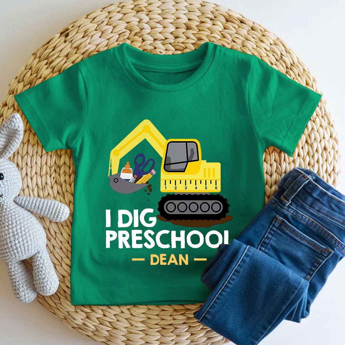 Personalized Name And Grade I Dig Preschool Ready To Dig Into Learning Toddler T-shirts