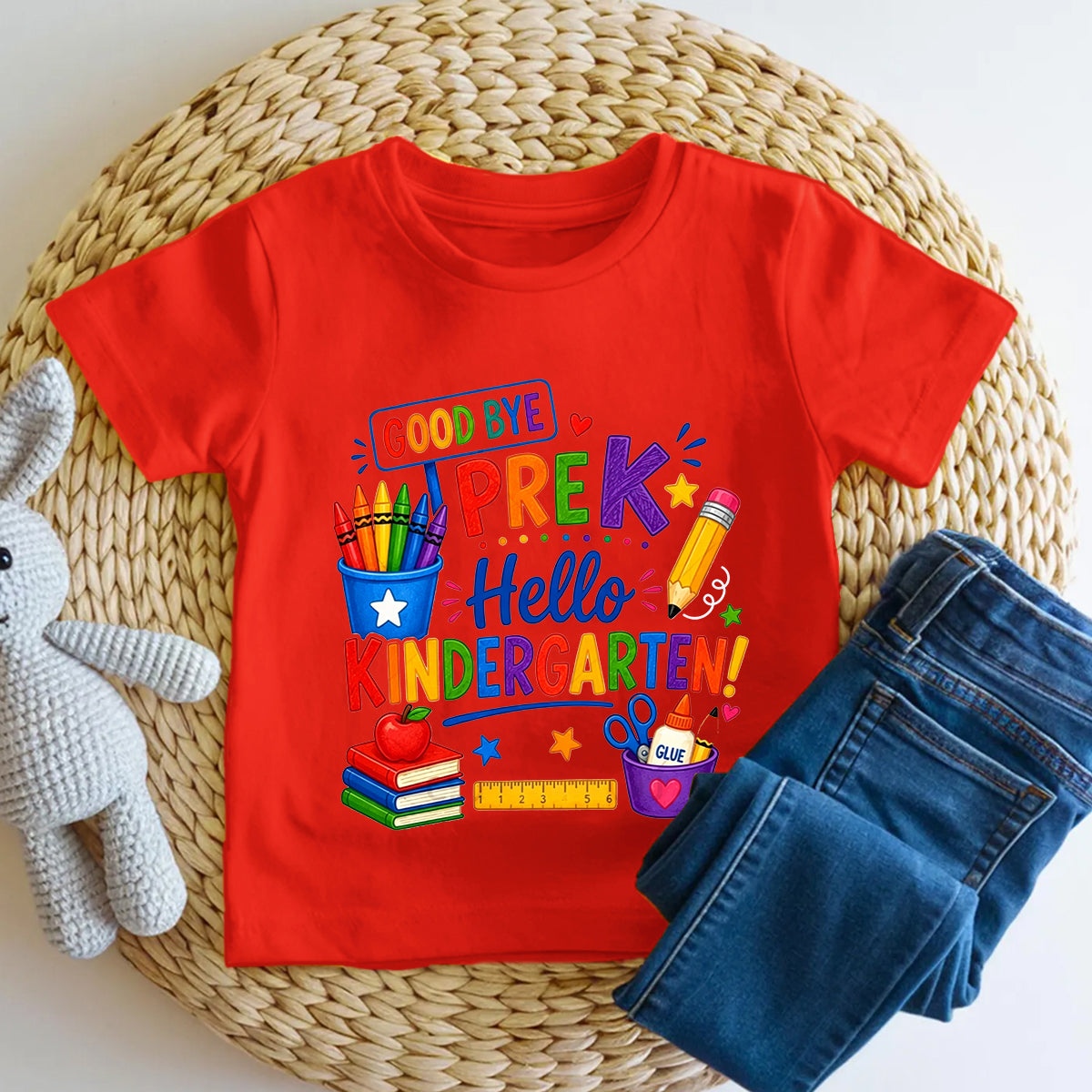 Personalized Grade Good Bye Prek Hello Kindergarten Toddler T-shirts