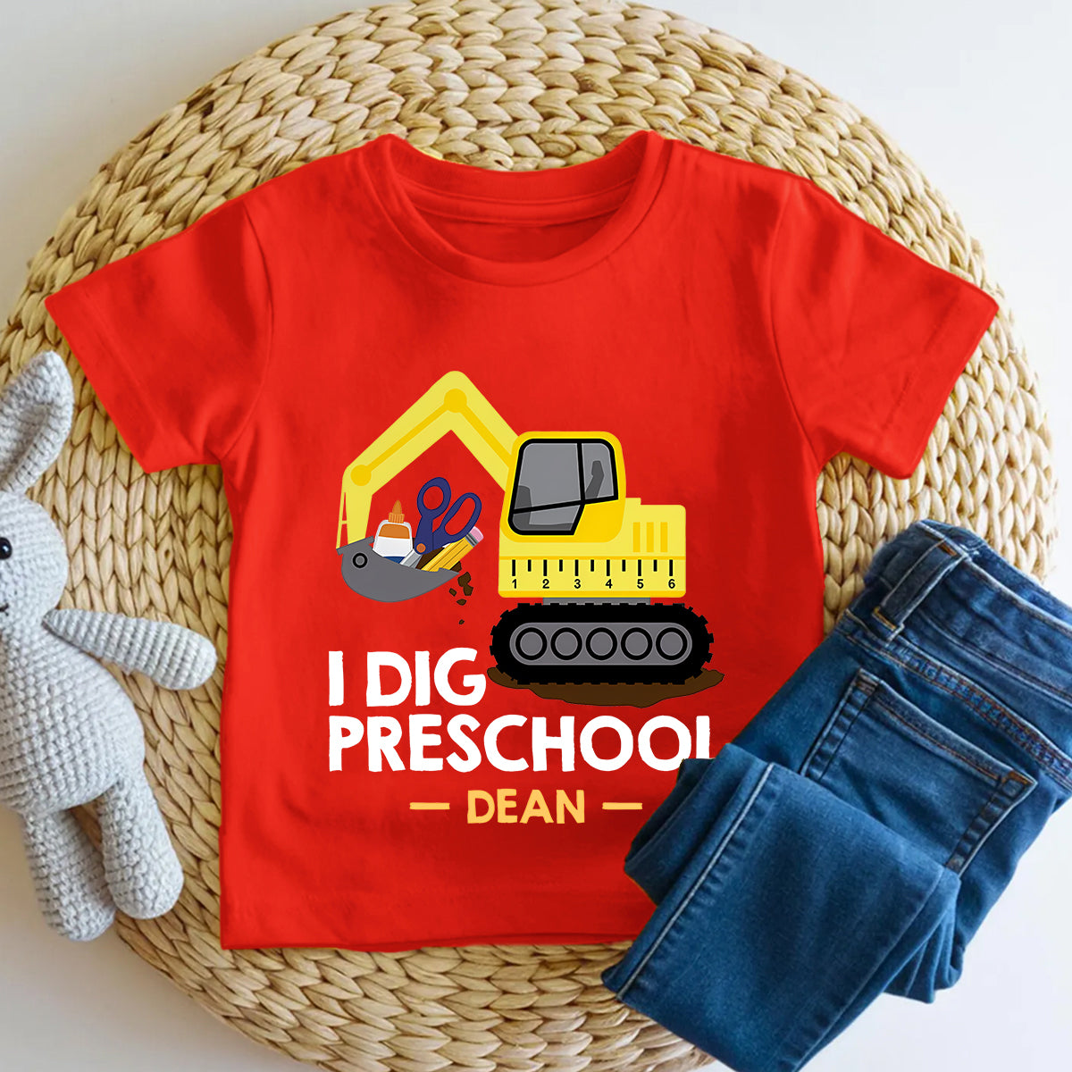 Personalized Name And Grade I Dig Preschool Ready To Dig Into Learning Toddler T-shirts