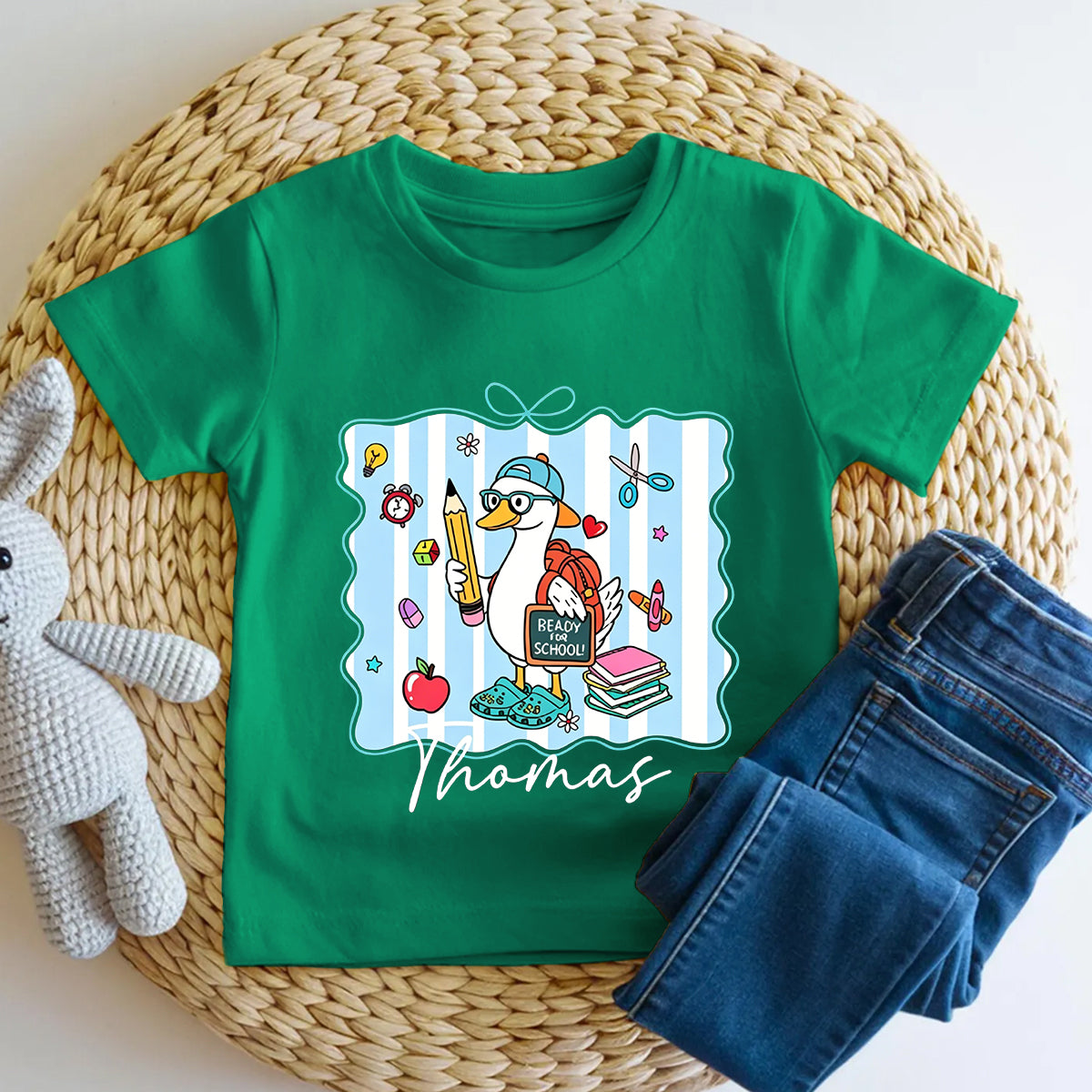Personalized Name Ready For School Let'S Learn Toddler T-shirts