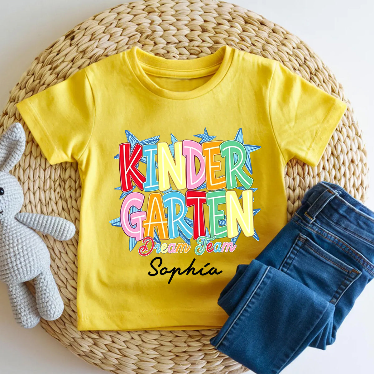 Personalized Name And Grade Dream Team Star Squad Toddler T-shirts