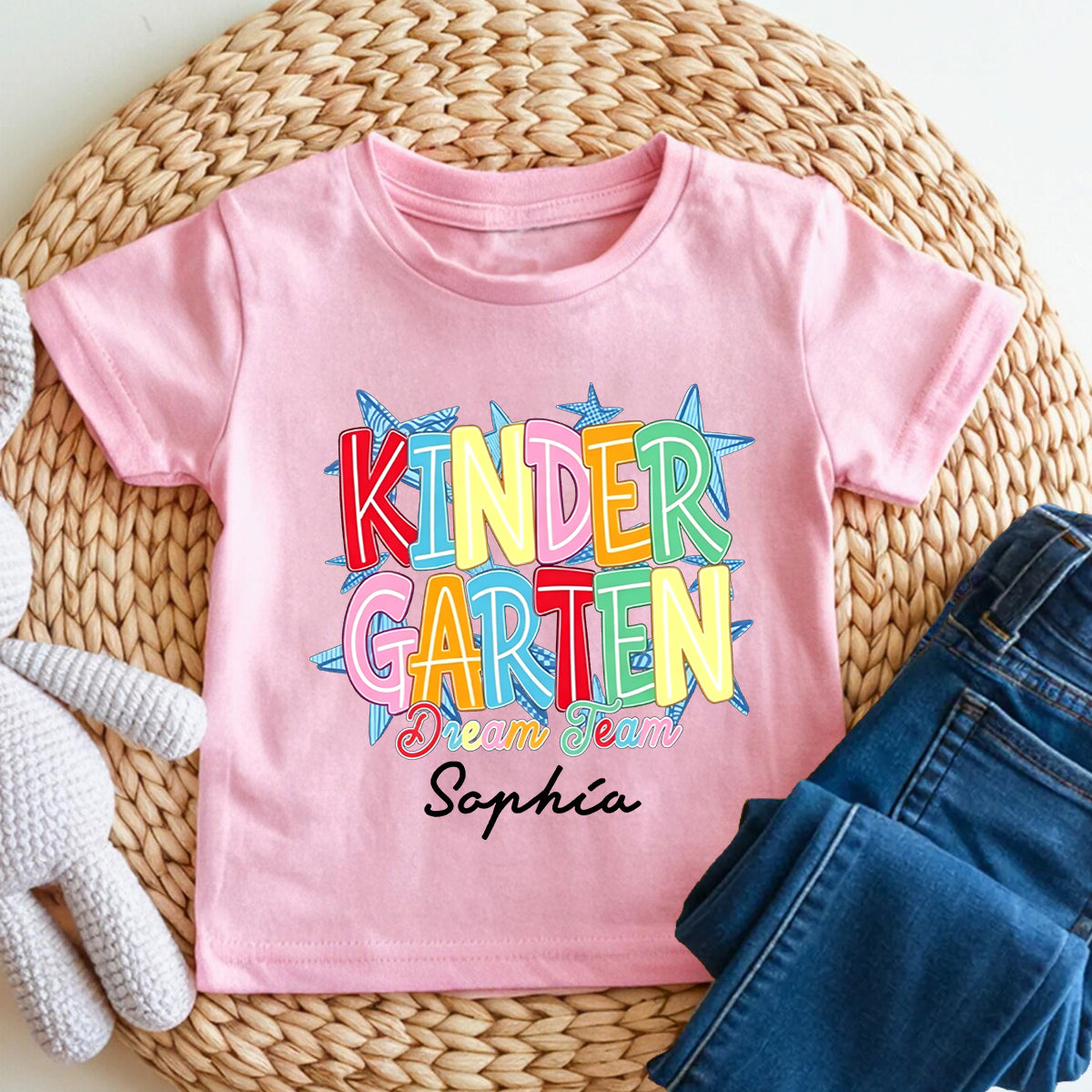Personalized Name And Grade Dream Team Star Squad Toddler T-shirts