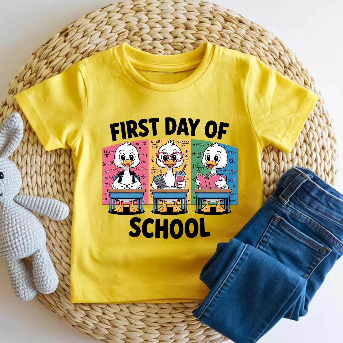 Happy First Day Of School And Goose Toddler T-shirts