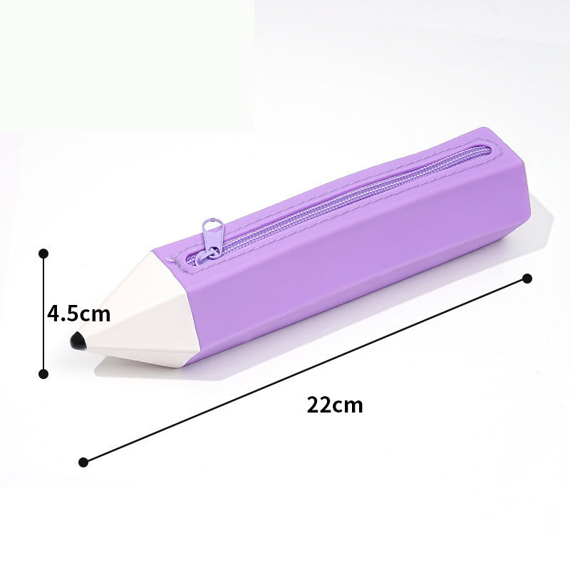 Silicone Material Large Capacity Stationery Storage Pouch For Students