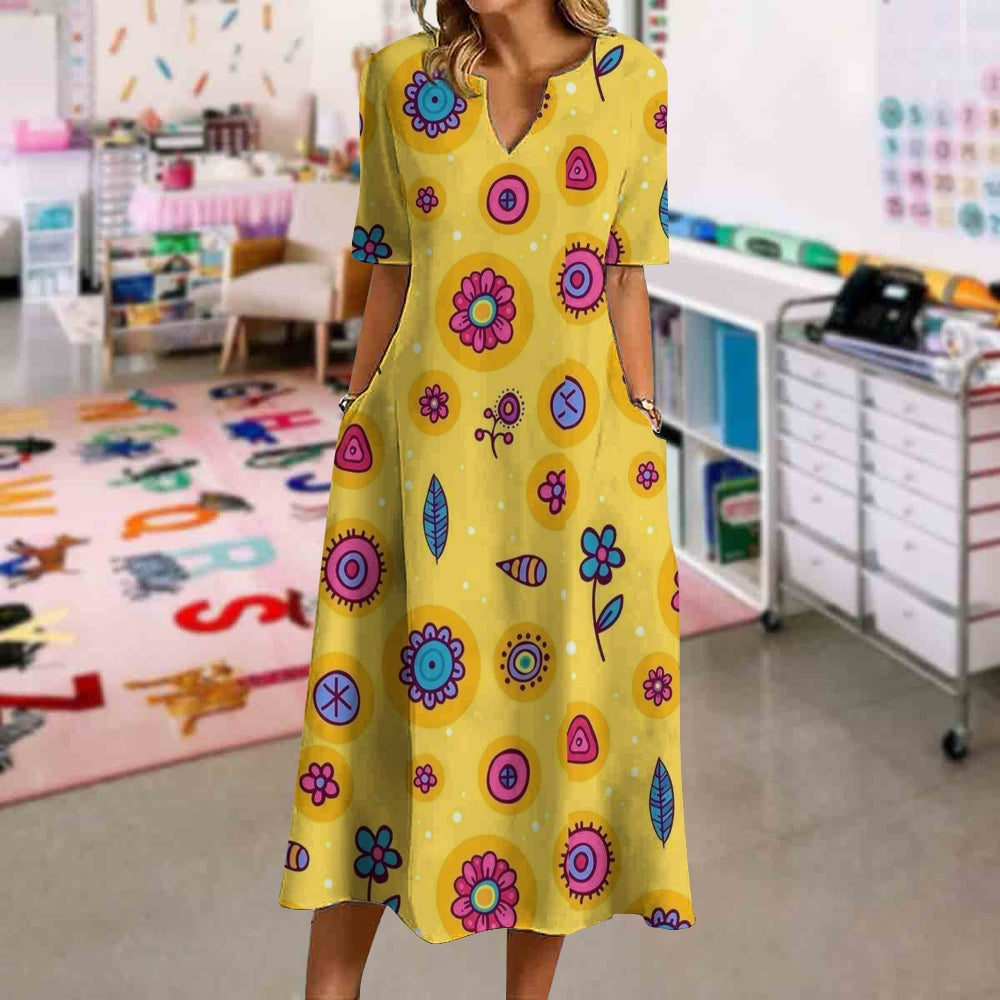 Summer Bright Flowers Dress