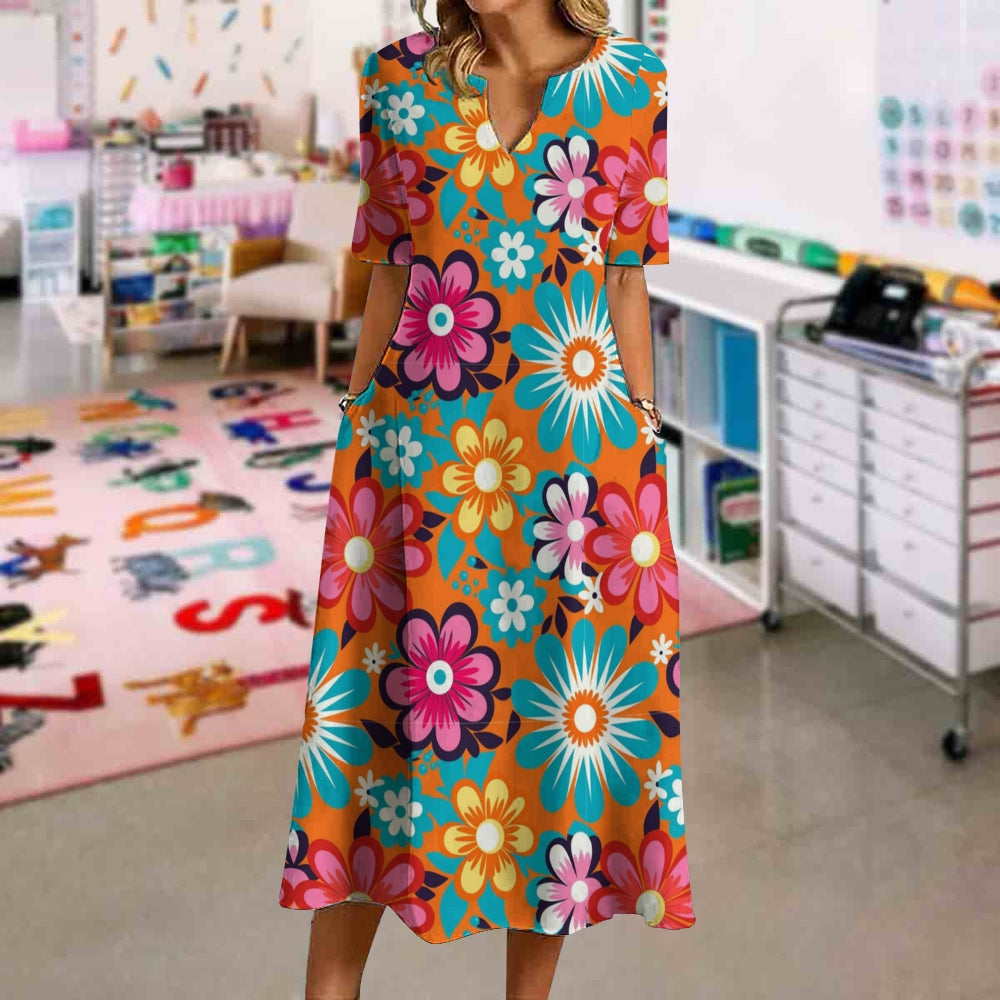 Summer Contrast Floral Dress for a Stunning Look Dress