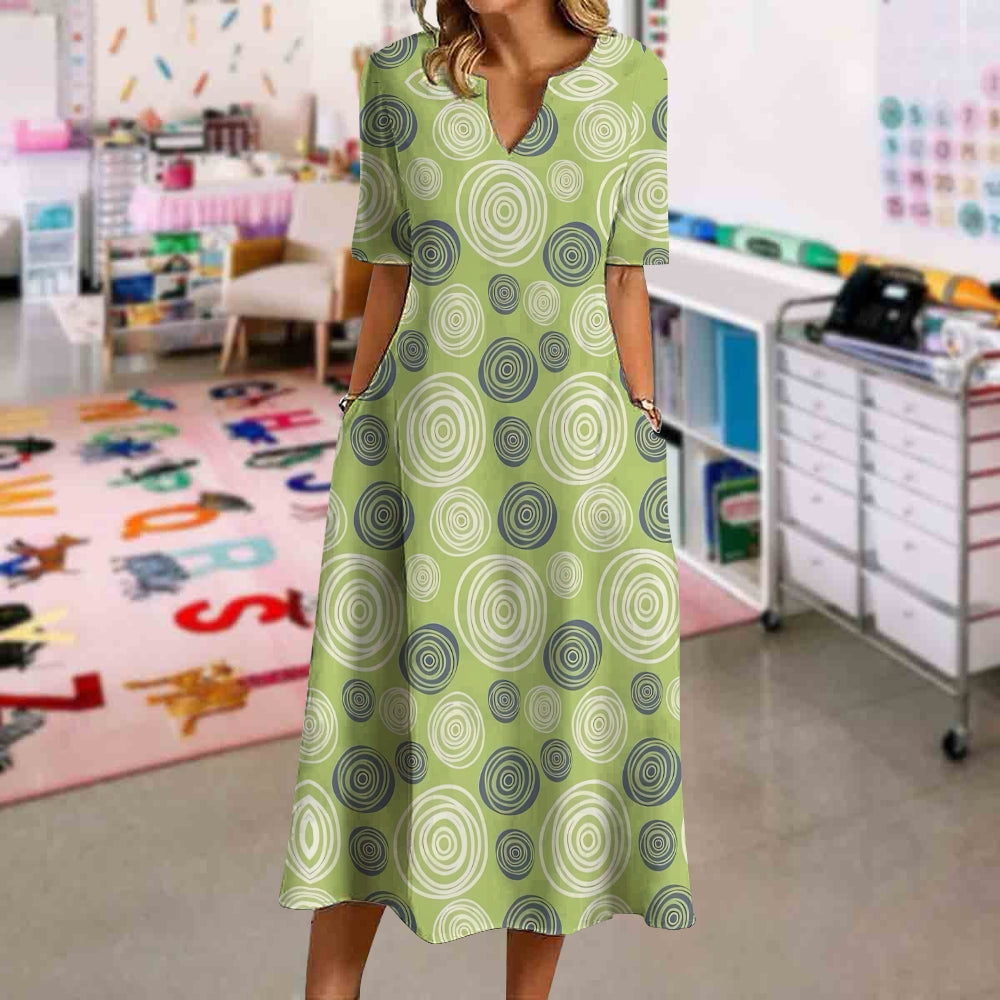 Simple Rational Line Texture Dress