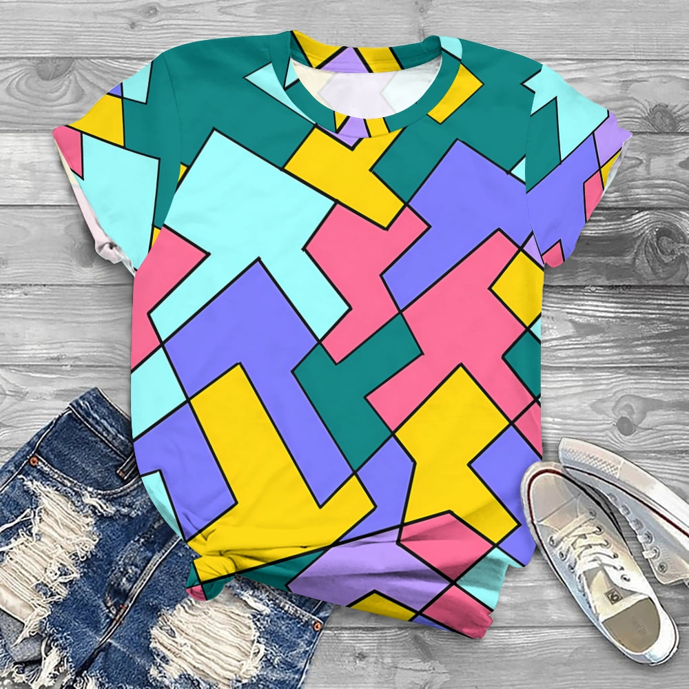 Geometric Shapes That Attract Each Other T-shirt
