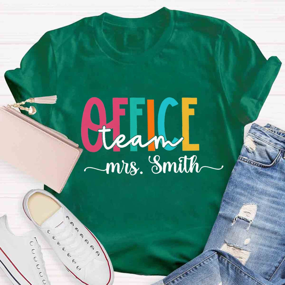 Personalized Name Office Teacher Back To School T-shirt